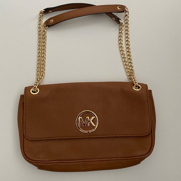 Camel Leather Michael Kors Handbag / Crossbody - Picture 1 of 7